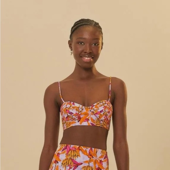 FARM RIO Banana Pingo Printed Bralette Top - Picture 4 of 11